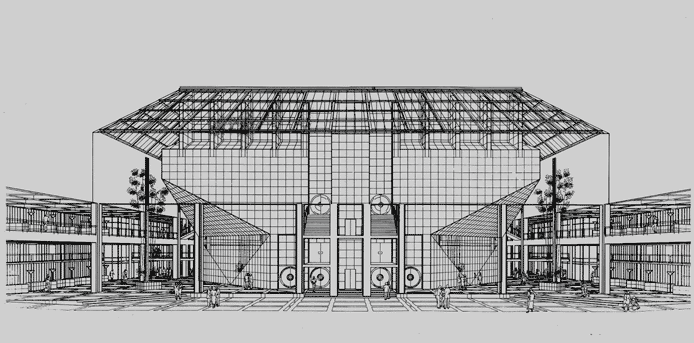 Perspektivische Darstellung Foyerbereich