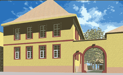 Denkmalgeschtztes Bestandsgebude (Computeranimation)