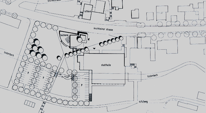 Wettbewerb Stadtb�cherei Wernau - Lageplan