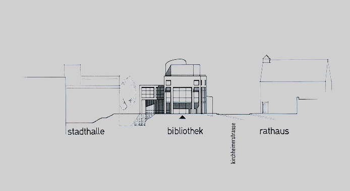 Wettbewerb Stadtb�cherei Wernau - Ansicht